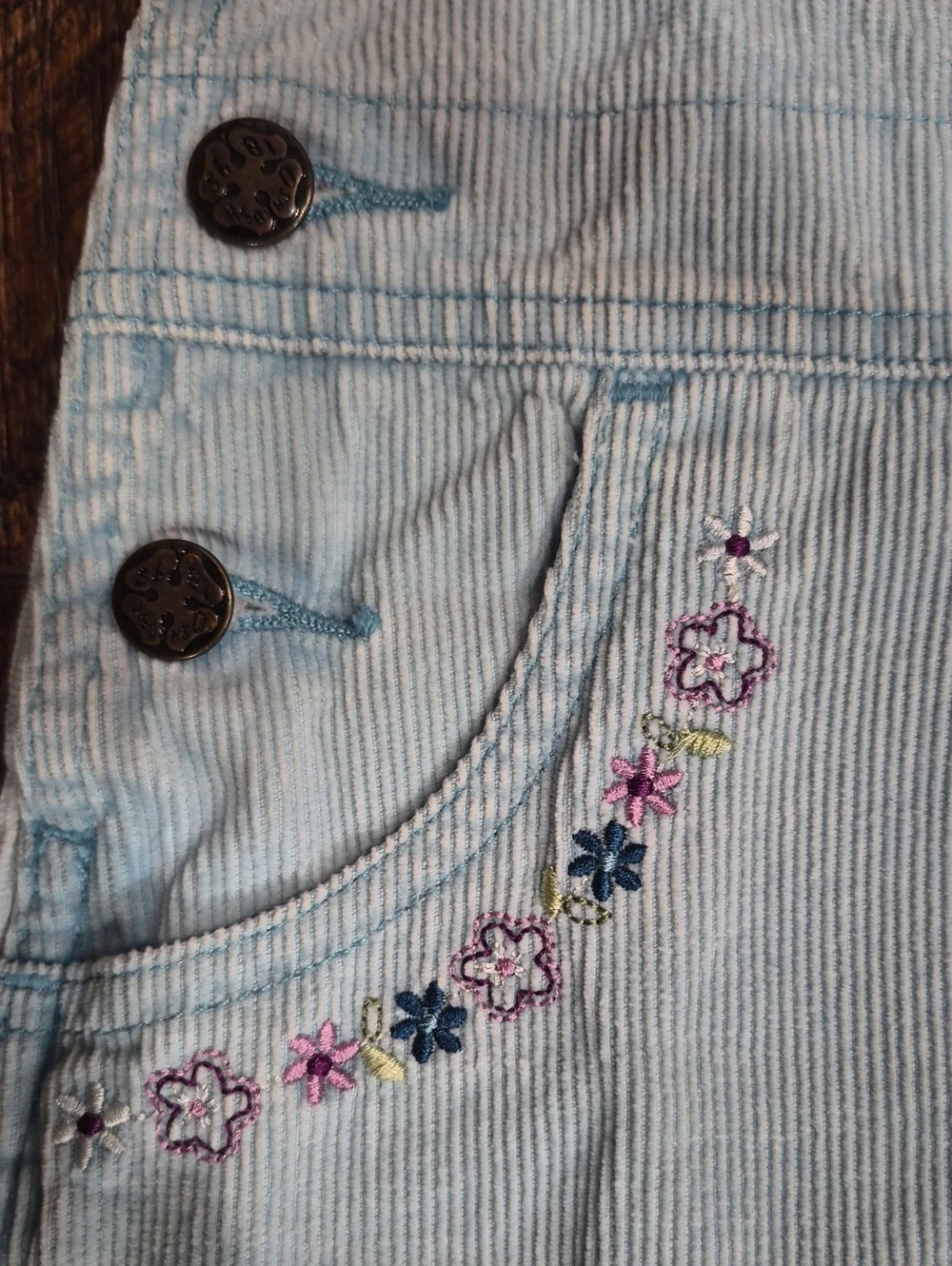 Post 1997 Vintage Osh Kosh Girls Cotton Corduroy Overalls Size 3T